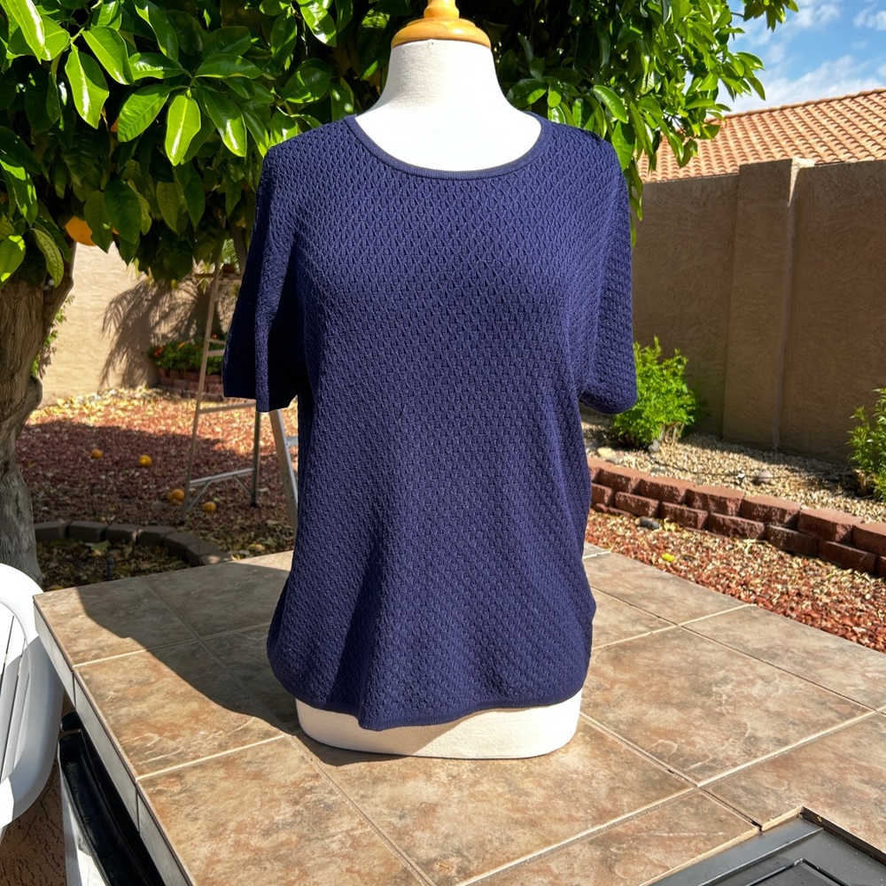 Navy Blue blouse Tank large